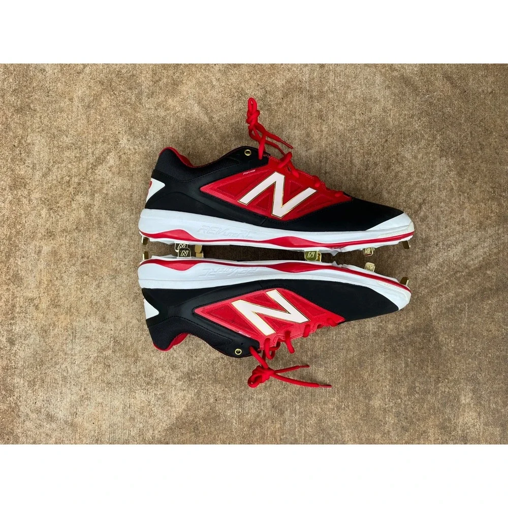 New Balance Low 4040V3 Meatl Baseball‎ Spikes Mens 16 Black Red L4040BR3